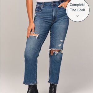 Abercrombie & fitch ultra high rise ankle cut straight leg women’s jeans